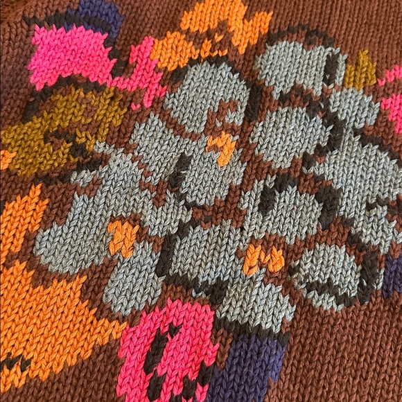 JHCollectibles | Vintage Cotton Blend Short Sleeve Sweater w/Floral Graphic, M - Picture 2 of 7